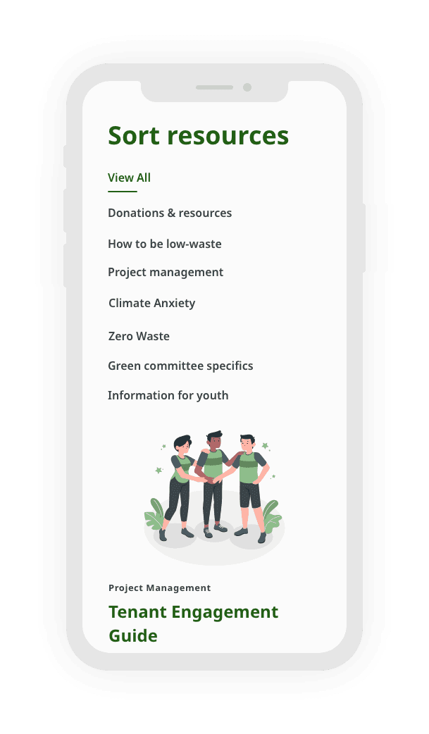 A screenshot of resourceful links about low waste life