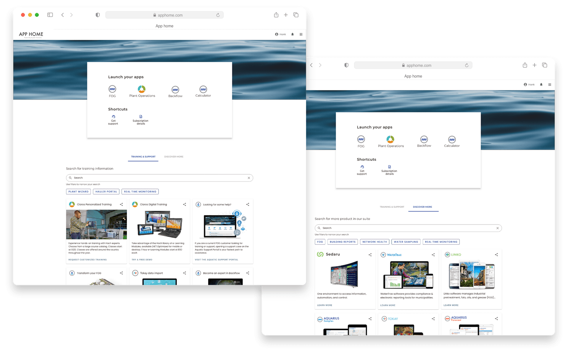 A preview of the Single sign on page with all the apps avaliable to start to the user