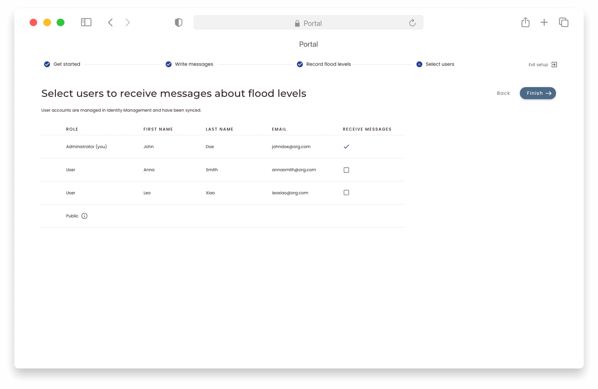 Second iteration of alerts, where users only need to select is certain users need to get alerts.